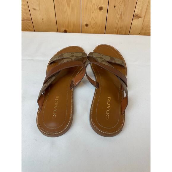Coach Harlan Sandal, Size 10- Brown - Picture 3 of 6